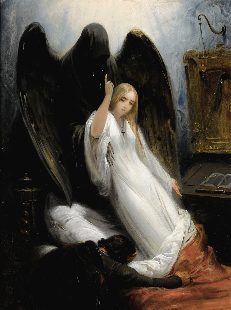 Study of The Angel of Death by Emile Jean Horace Vernet